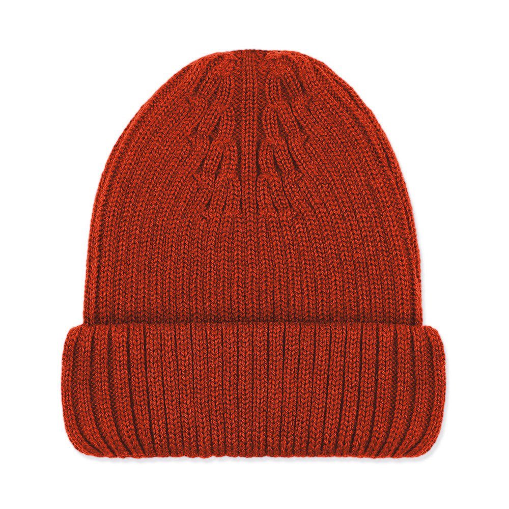 5097a brick flat merino wool ribbed beanie hat 5097a brick flat merino wool ribbed beanie hat