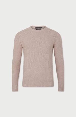 6584 oatmeal im mens organic cotton moss knit jumper front a759457d d660 498c b6ac ba6f33c99447