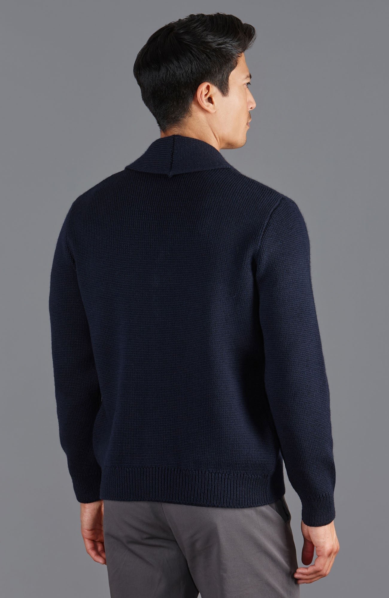 6822 navy mens chunky merino wool shawl collar cardigan 5 6822 navy mens chunky merino wool shawl collar cardigan 5