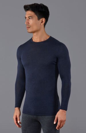 8079 navy blazer model mens activewear midweight base layer jumper 4