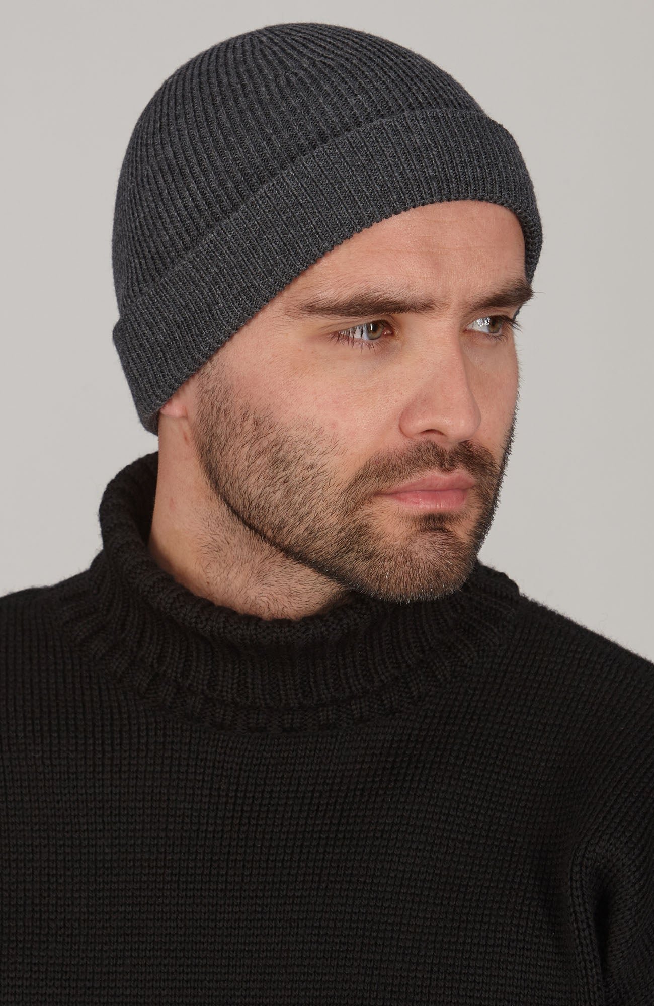 8102 charcoal model unisex heavyweight extra fine merino beanie 1 8102 charcoal model unisex heavyweight extra fine merino beanie 1