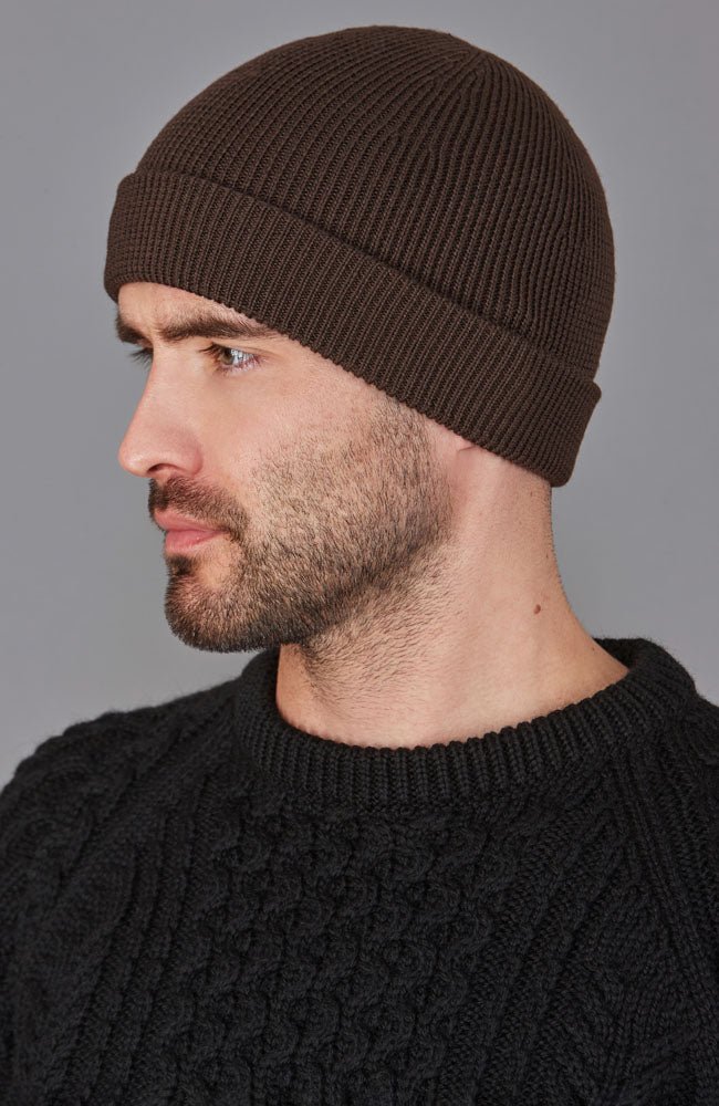 8102 mahogany model unisex heavyweight merino activewear beanie 2 8102 mahogany model unisex heavyweight merino activewear beanie 2