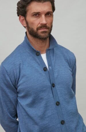 8156 denim blue l 3562 white el model mens extra fine merino wool polo cardigan 10