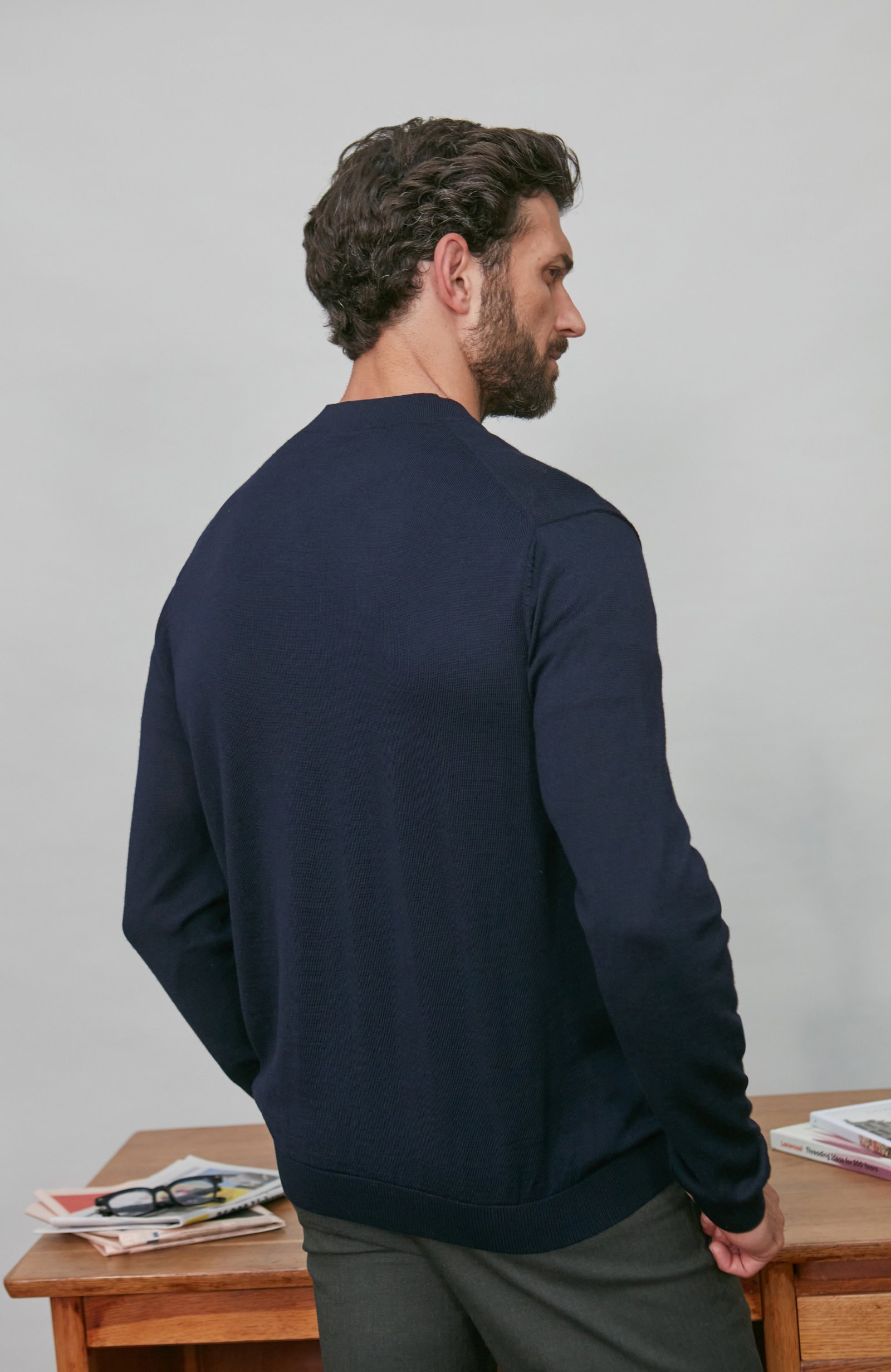 8163 navy l el model mens extra fine merino wool cardigan 6 8163 navy l el model mens extra fine merino wool cardigan 6