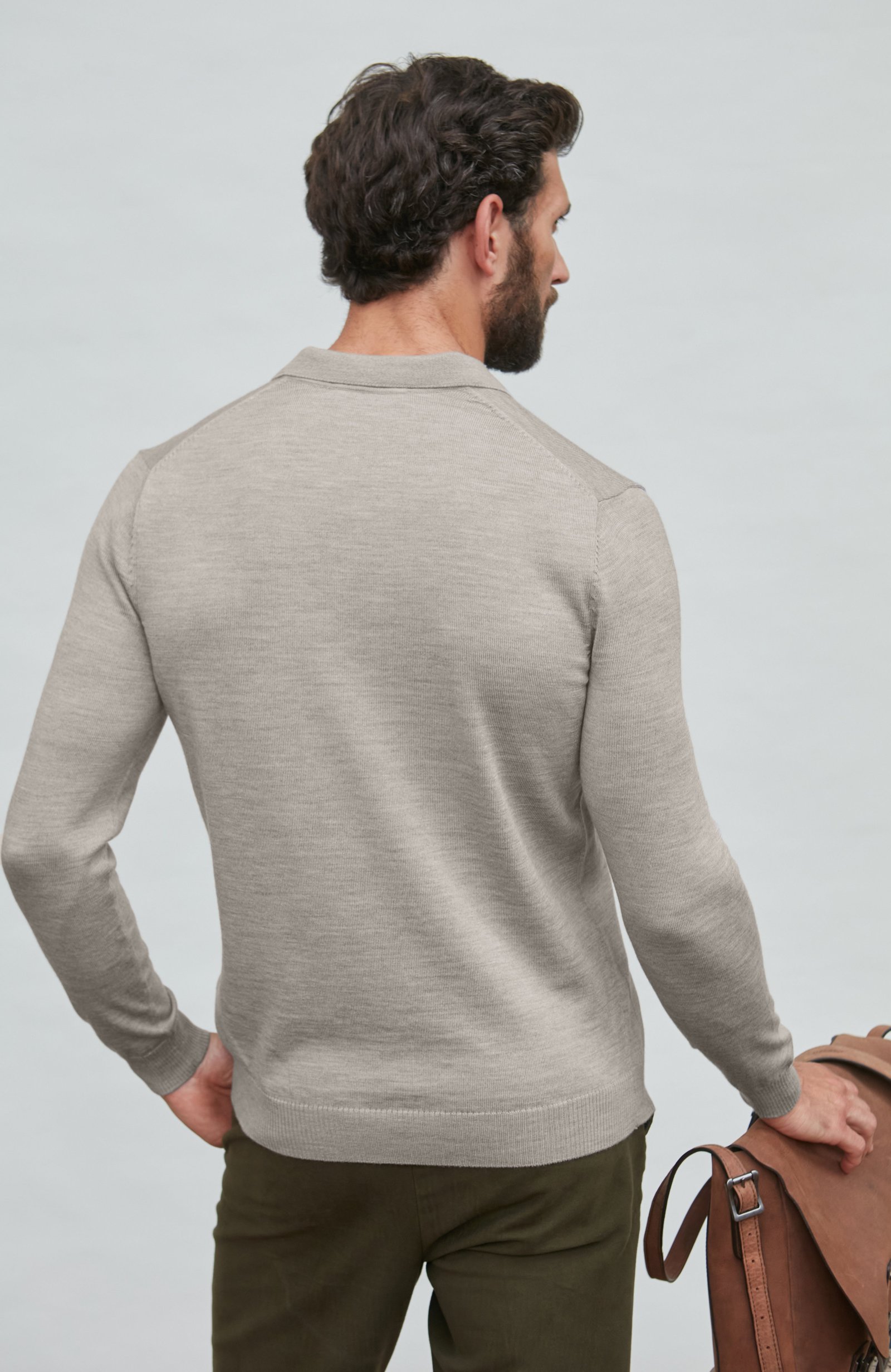 8186 barley m el model mens extra fine merino wool long sleeve polo shirt 5 8186 barley m el model mens extra fine merino wool long sleeve polo shirt 5