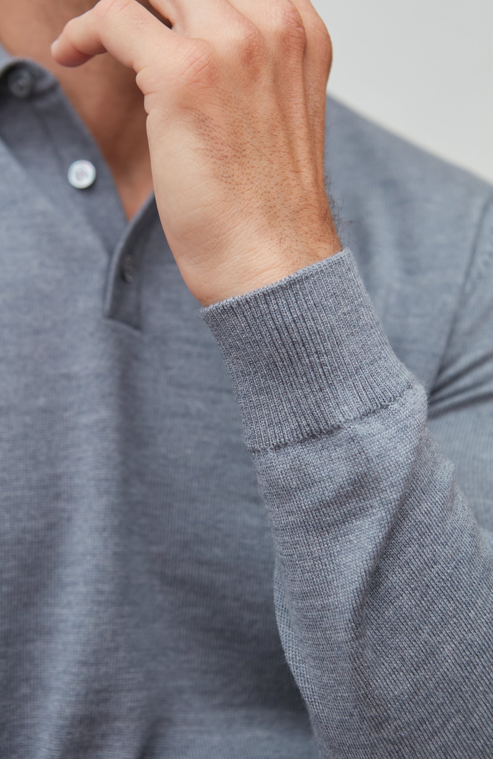 8186 mid grey m el model mens extra fine merino wool long sleeve polo shirt 12 8186 mid grey m el model mens extra fine merino wool long sleeve polo shirt 12