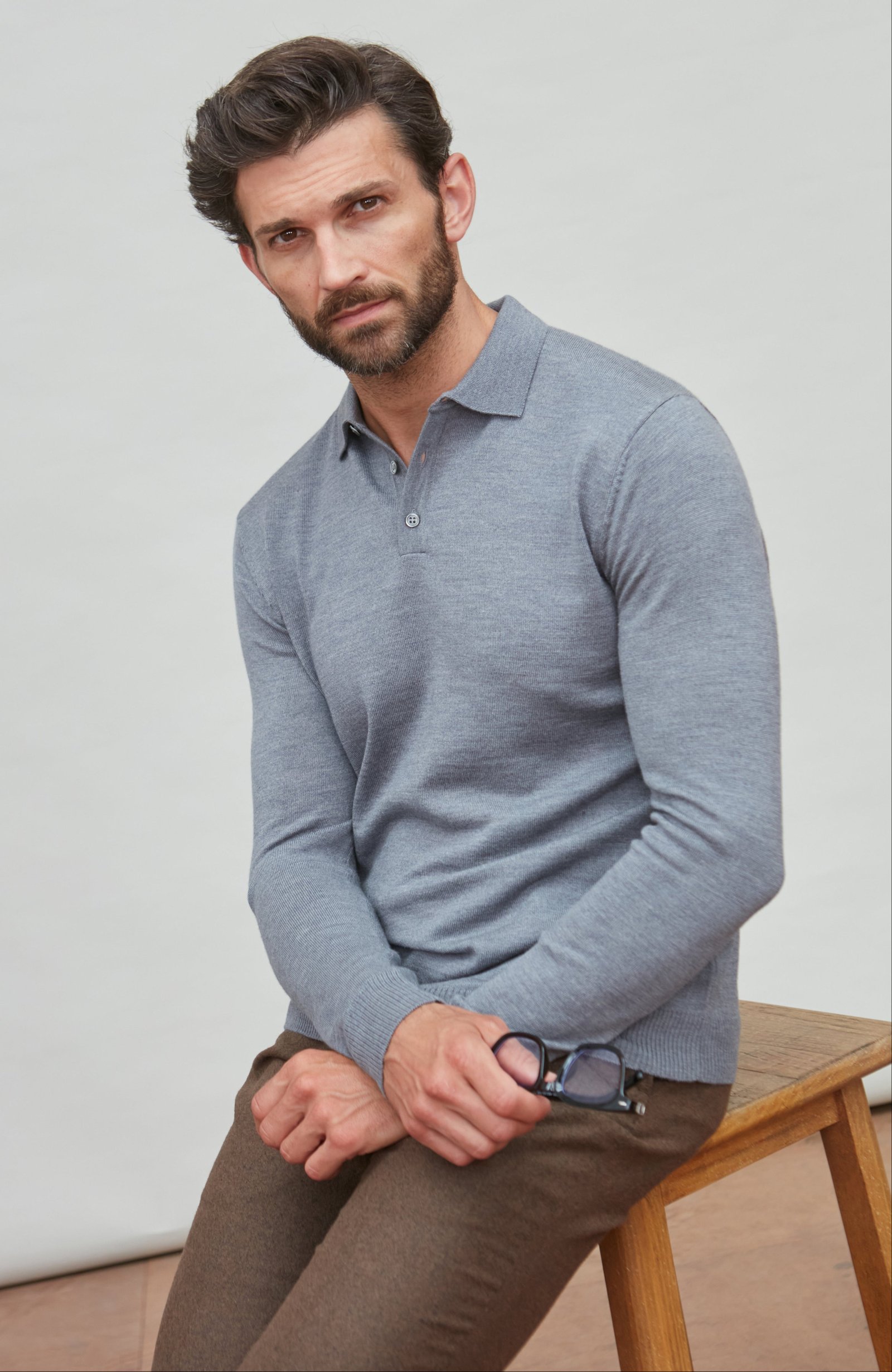 8186 mid grey m el model mens extra fine merino wool long sleeve polo shirt 3 ff2a1d90 c22f 4a72 8c8a cf932bc3a91a 8186 mid grey m el model mens extra fine merino wool long sleeve polo shirt 3 ff2a1d90 c22f 4a72 8c8a cf932bc3a91a
