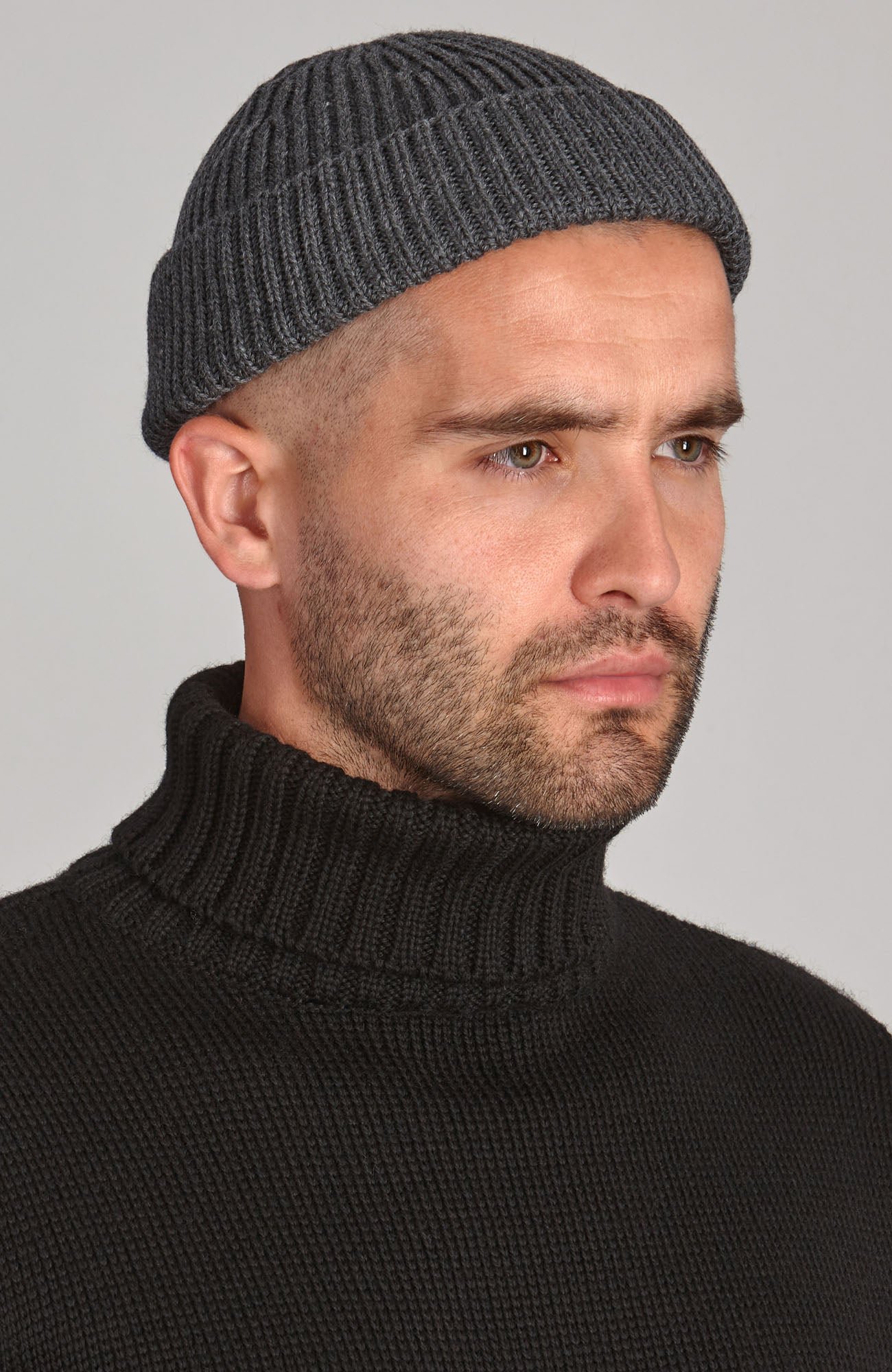 8193 charcoal 4836 black model mens merino ribbed watch cap 1 1 8193 charcoal 4836 black model mens merino ribbed watch cap 1 1