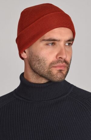 8194 spice 3738 navy model mens merino ribbed turn up beanie 3