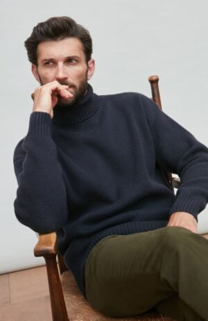 9012 submarine m el model mens cashmere submariner roll neck jumper 2 1
