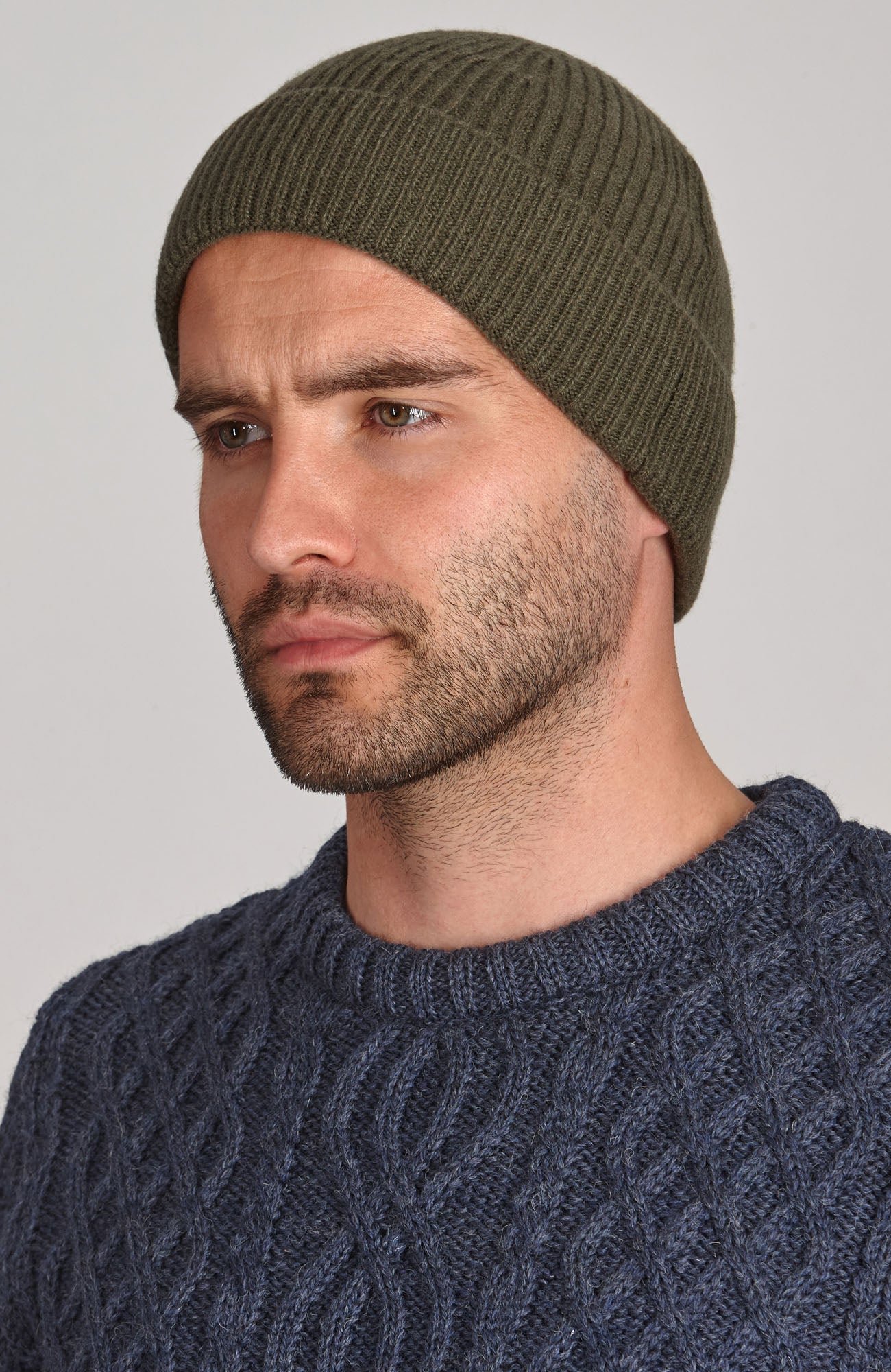 9040 khaki model mens single fold ribbed beanie 2 9040 khaki model mens single fold ribbed beanie 2