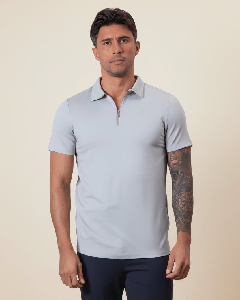camisa polo masculina old money com meio z per perion cinza camisa polo masculina old money com meio z per perion cinza