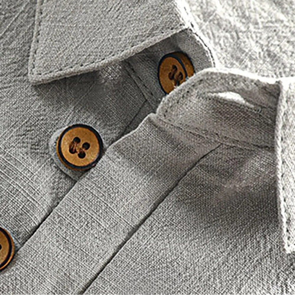 camisa polo masculina de linho salerno cinza claro 3 camisa polo masculina de linho salerno cinza claro 3