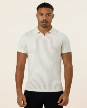 camisa polo masculina de malha old money saville branca