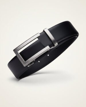 cinto de couro masculino monarch civano preto fivela prata