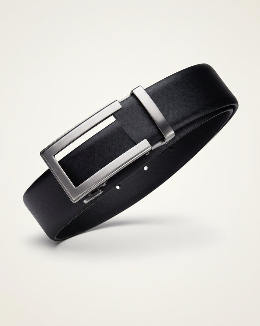 cinto de couro masculino monarch civano preto fivela prata cinto de couro masculino monarch civano preto fivela prata