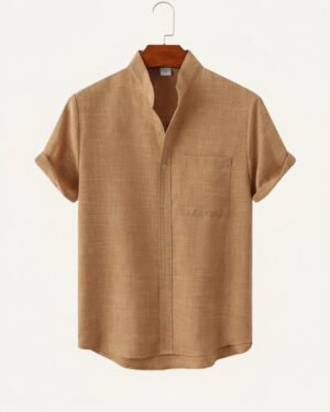 linen shirt beaumont light brown