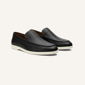 loafer masculino de couro de vaca pelleni preto 1