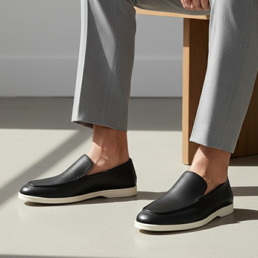 loafer masculino de couro de vaca pelleni preto 3 loafer masculino de couro de vaca pelleni preto 3