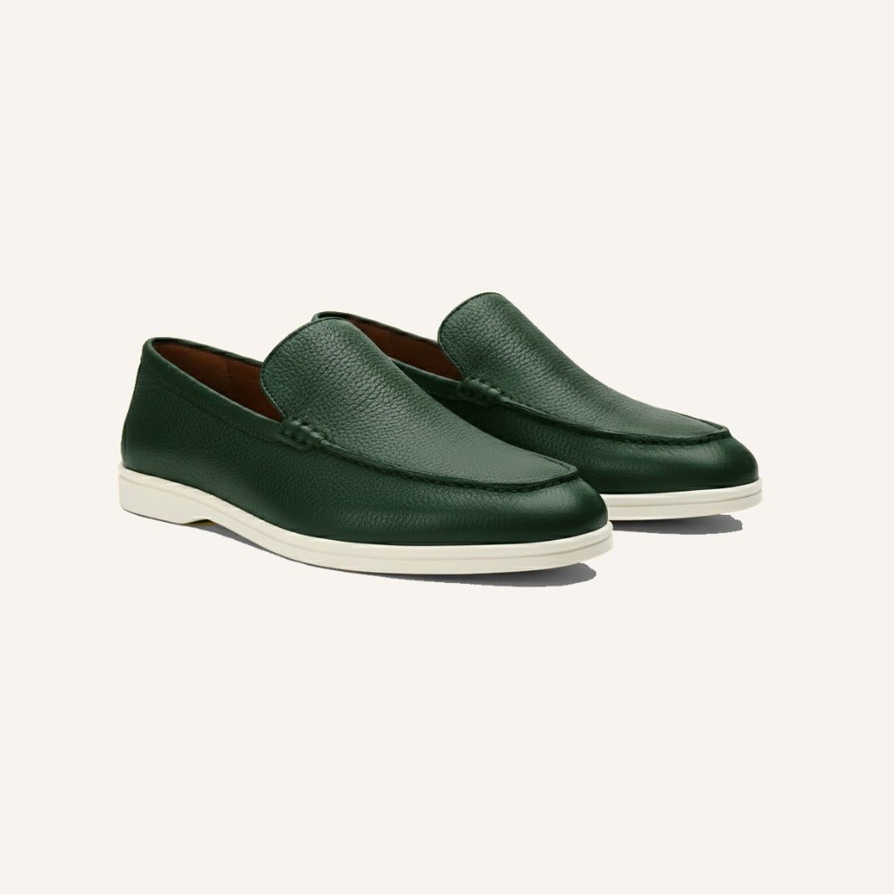 loafer masculino de couro de vaca pelleni verde loafer masculino de couro de vaca pelleni verde