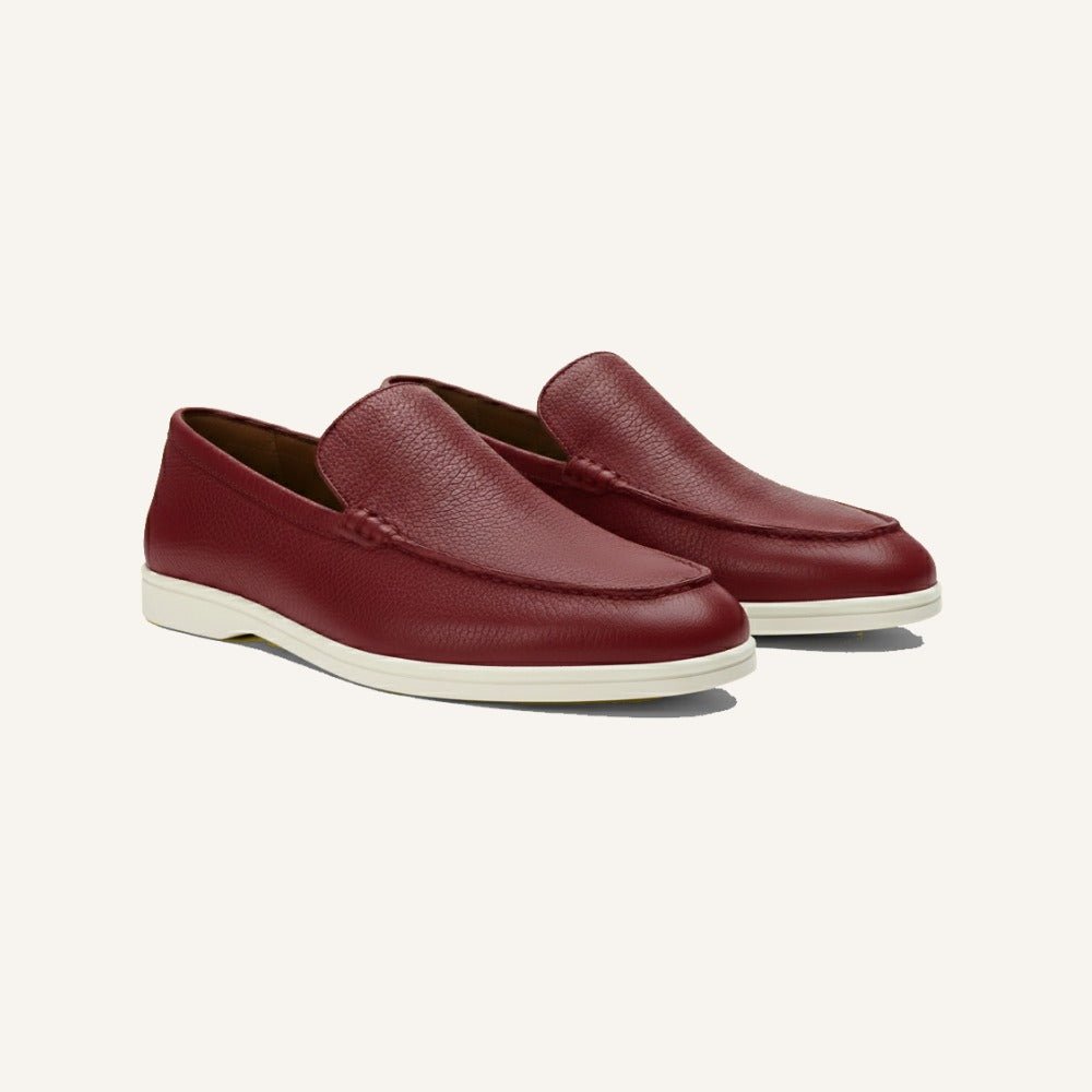 loafer masculino de couro de vaca pelleni vermelho loafer masculino de couro de vaca pelleni vermelho