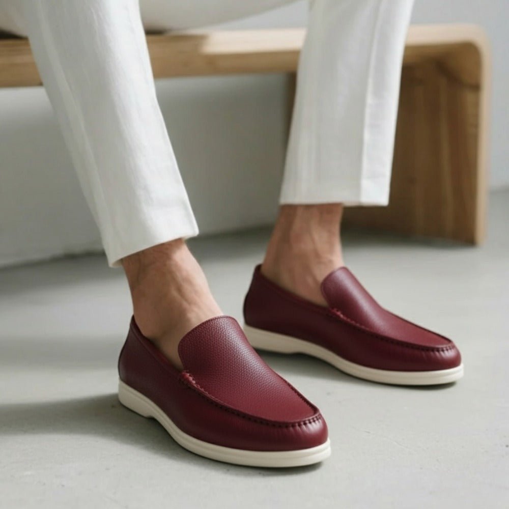 loafer masculino de couro de vaca pelleni vermelho 4 loafer masculino de couro de vaca pelleni vermelho 4