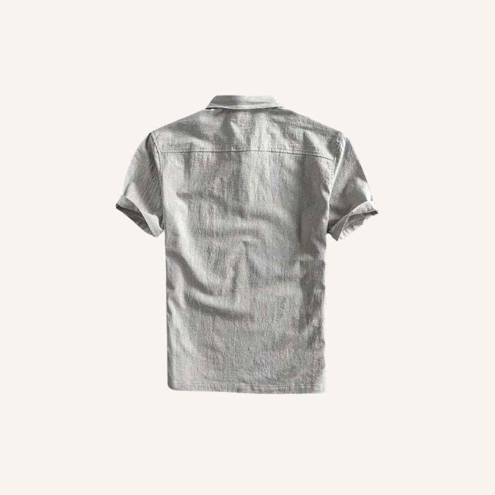 men s linen polo shirt salerno light grey 67 men s linen polo shirt salerno light grey 67