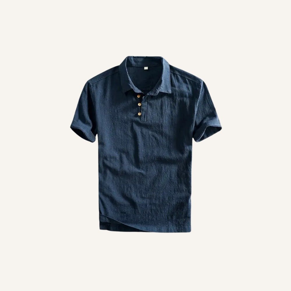 men s linen polo shirt salerno navy blue men s linen polo shirt salerno navy blue