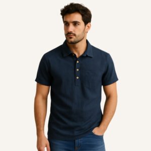 men s linen polo shirt salerno navym blue 6