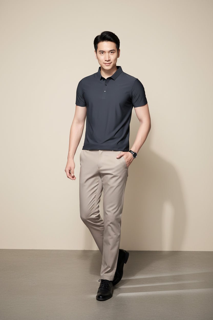 men s premium ice silk polo shirt wrinkle resistant black q men s premium ice silk polo shirt wrinkle resistant black q