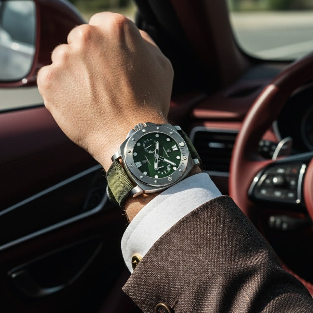 mens luxury military watch heritage green 2 mens luxury military watch heritage green 2