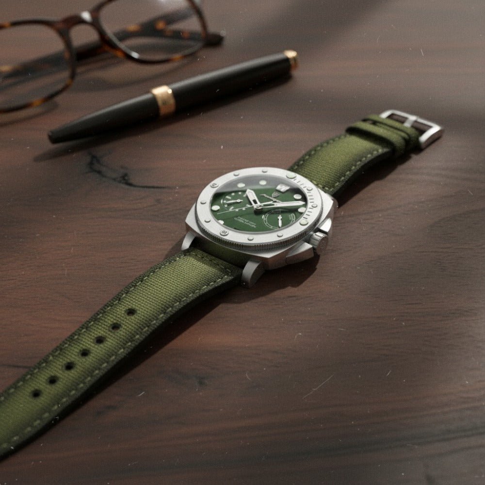 mens luxury military watch heritage green 3 mens luxury military watch heritage green 3