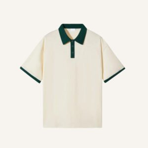 mens old money polo vittore green cream