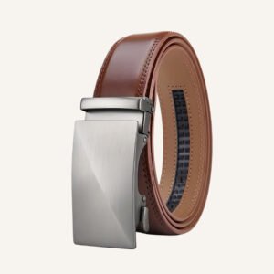 mens premium leather belt regener brown