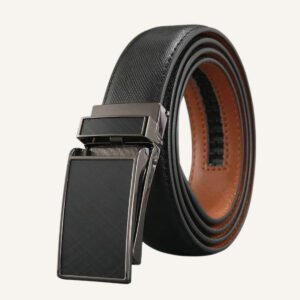 mens premium leather belt sheaf black