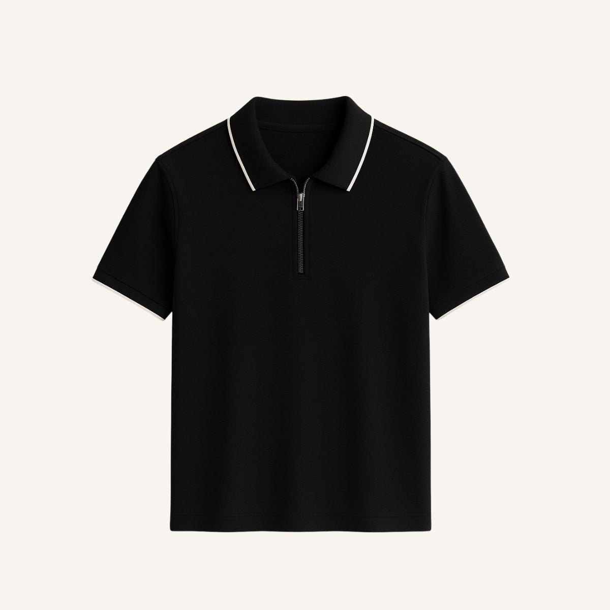 mens quarterzip polo manttan black 2 mens quarterzip polo manttan black 2