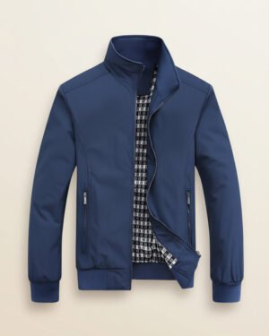 mens winter lined jacket becker navy blue