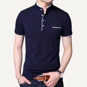 napolli mens premium polo shirt blue