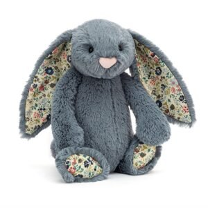 bashful blossom dusky blue bunny medium soft toy jellycat 926244