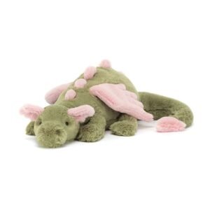 jellycat malachy olive dragon soft toy jellycat 105282