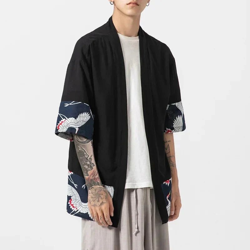 kawaiies plushies plush softtoy japanese themed minimalist crane mens kimono jacket apparel 234233 kawaiies plushies plush softtoy japanese themed minimalist crane mens kimono jacket apparel 234233